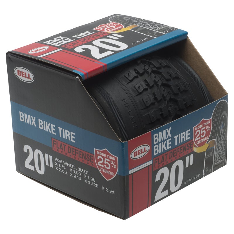 BELL 7091016 Flat Defense BMX Bike Tire, 20"" x 1.75-2.25"", Black - Image 2
